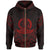 Vanuatu Zip Hoodie Vanuatu Seal Red Tribal Patterns Unisex Black - Polynesian Pride