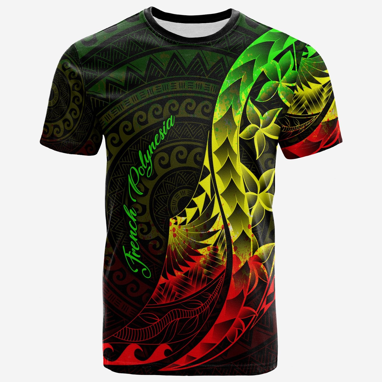 French Polynesia T Shirt Polynesian Pattern Style Reggae Color Unisex Art - Polynesian Pride