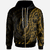 Tuvalu Zip Hoodie Polynesian Pattern Style Gold Color Unisex Gold - Polynesian Pride