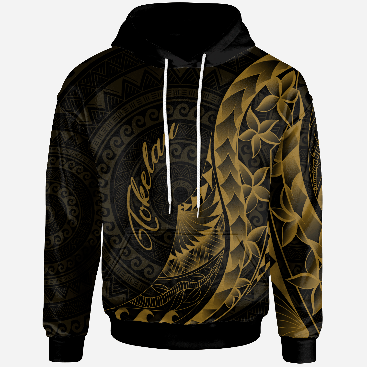 Tokelau Hoodie Polynesian Pattern Style Gold Color Unisex Gold - Polynesian Pride