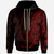 Wallis and Futuna Zip Hoodie Polynesian Pattern Style Red Color Unisex Red - Polynesian Pride