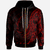 Pohnpei Zip Hoodie Polynesian Pattern Style Red Color Unisex Red - Polynesian Pride