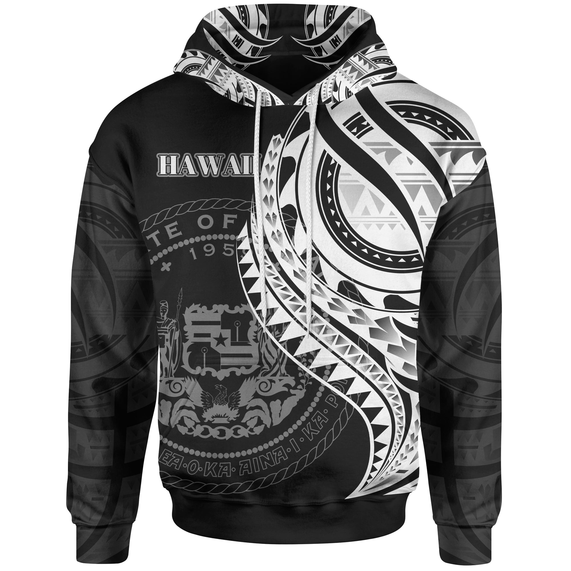 Hawaii Hoodie Polynesian Patterns Best Hawaii Ever Unisex Black - Polynesian Pride