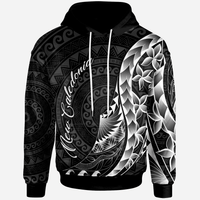 New Caledonia Hoodie Polynesian Pattern Style Unisex Black - Polynesian Pride