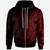 Federated States of Micronesia Zip Hoodie Polynesian Pattern Style Red Color Unisex Red - Polynesian Pride