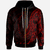 Solomon Islands Zip Hoodie Polynesian Pattern Style Red Color Unisex Red - Polynesian Pride