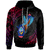 Guam Hoodie KingFisher Bird With Map Unisex Black - Polynesian Pride