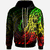 Tuvalu Zip Hoodie Polynesian Pattern Style Reggae Color Unisex Reggae - Polynesian Pride