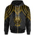 Federated States of Micronesia Zip up Hoodie Polynesian Armor Style Gold Unisex Gold - Polynesian Pride