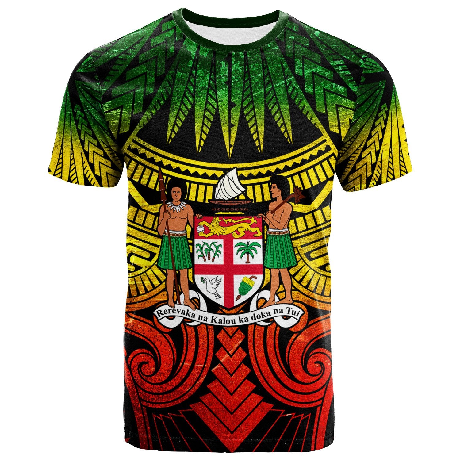 Fiji T Shirt Reggae Classic Vignette Style Unisex Art - Polynesian Pride