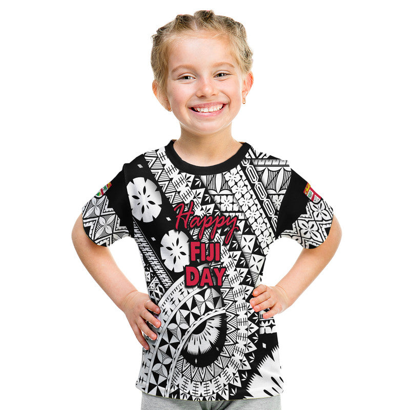 Fiji Day T Shirt Masi Kesa Black Style LT9 - Polynesian Pride