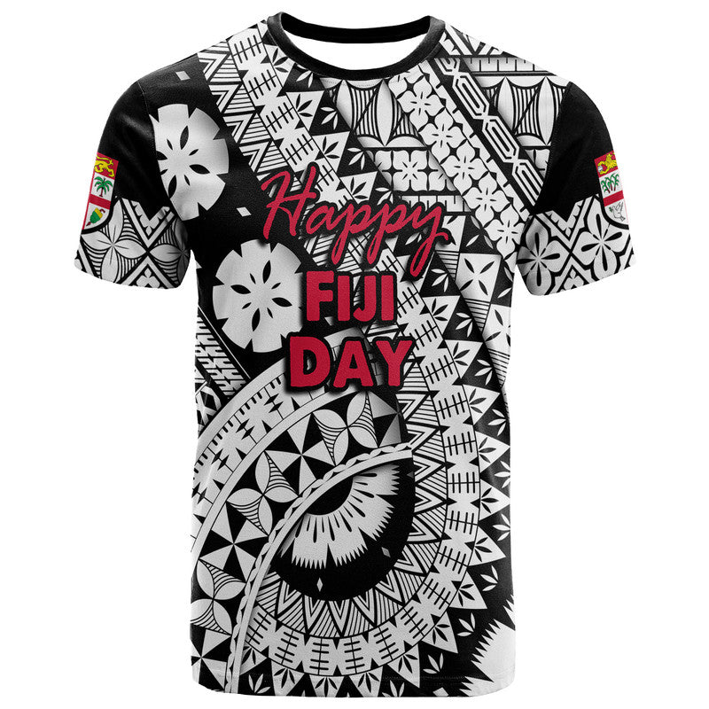 Custom Fiji Day T Shirt Masi Kesa Black Style LT9 Black - Polynesian Pride