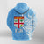 Fiji Coat of Arms Turquoise Color Hoodie LT7 - Polynesian Pride