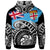 Fiji Hoodie Ethnic Style With Round Black White Pattern - Polynesian Pride