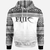 Fiji Hoodie Rugby Fijian Tapa White Patterns Unisex White - Polynesian Pride