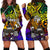 Fiji Custom Personalised Hoodie Dress - Rainbow Polynesian Pattern Crest Rainbow - Polynesian Pride