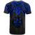 Fiji Custom T Shirt Polynesian Armor Style Blue - Polynesian Pride