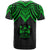 Fiji Custom T Shirt Polynesian Armor Style Green - Polynesian Pride