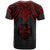 Fiji Custom T Shirt Polynesian Armor Style Red - Polynesian Pride