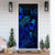 Fiji Door Cover Turtle Hibiscus Blue - Polynesian Pride