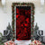 Fiji Door Cover Turtle Hibiscus Red - Polynesian Pride