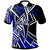 Fiji Polo Shirt Tribal Flower Special Pattern Blue Color Unisex Blue - Polynesian Pride