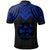 Fiji Custom Polo Shirt Polynesian Armor Style Blue - Polynesian Pride