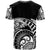 Samoa T Shirt Ethnic Style With Round Black White Pattern - Polynesian Pride