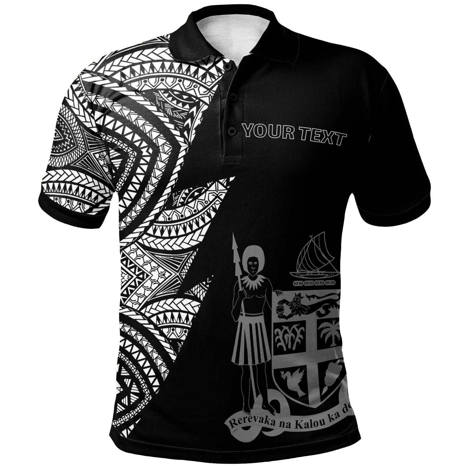Fiji Custom Polo Shirt Flash Style White Unisex White - Polynesian Pride