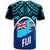 Fiji T Shirt Polynesian Pattern With Flag - Polynesian Pride