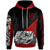 Fiji Custom Hoodie Polynesian Diagonal Pattern Red Unisex Red - Polynesian Pride