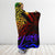 Fiji Hooded Blanket - Rainbow Polynesian Pattern - Polynesian Pride