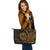 French Polynesia Leather Tote - Wings Style - Polynesian Pride