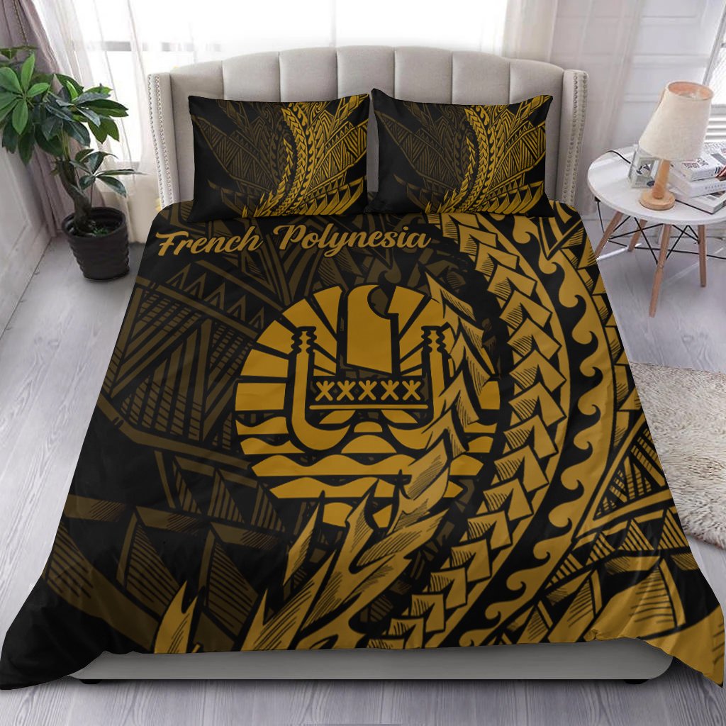 French Polynesia Bedding Set - Wings Style Black - Polynesian Pride