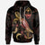 Guam Polynesian Hoodie Turtle With Blooming Hibiscus Gold Unisex Gold - Polynesian Pride