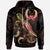 Pohnpei Polynesian Hoodie Turtle With Blooming Hibiscus Gold Unisex Gold - Polynesian Pride