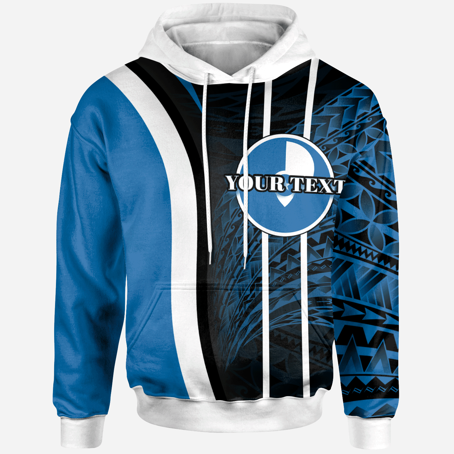 Yap Hoodie Custom Special Unisex Blue - Polynesian Pride