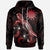 Nauru Polynesian Hoodie Turtle With Blooming Hibiscus Red Unisex Red - Polynesian Pride