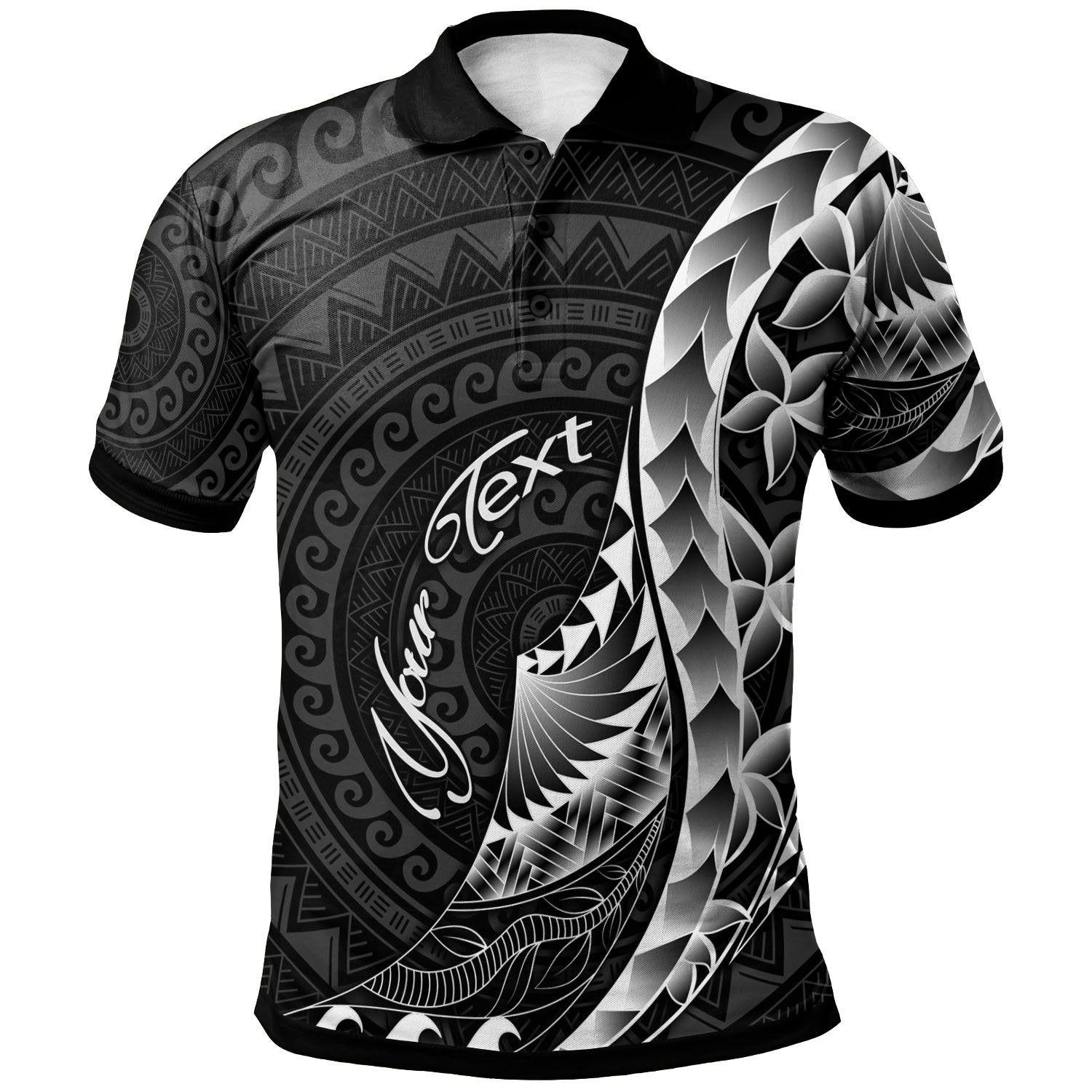 Cook Islands Polo Shirt Custom Polynesian Pattern Style Unisex Black - Polynesian Pride