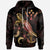 Kosrae Polynesian Hoodie Turtle With Blooming Hibiscus Gold Unisex Gold - Polynesian Pride