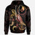 Yap Polynesian Hoodie Turtle With Blooming Hibiscus Gold Unisex Gold - Polynesian Pride