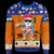 Marshall Islands Christmas Sweater - Santa Claus Polynesian Tattoo Unisex Blue - Polynesian Pride