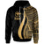 Hawaii Hoodie Gold Tentacle Tribal Pattern Unisex Gold - Polynesian Pride