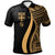 Fiji Polo Shirt Gold Polynesian Tentacle Tribal Pattern Unisex Gold - Polynesian Pride