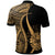 Tahiti Polo Shirt Gold Polynesian Tentacle Tribal Pattern - Polynesian Pride