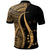 Cook Islands Polo Shirt Gold Polynesian Tentacle Tribal Pattern - Polynesian Pride