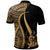 Vanuatu Custom Polo Shirt Gold Polynesian Tentacle Tribal Pattern - Polynesian Pride