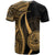 American Samoa T Shirt Gold Polynesian Tentacle Tribal Pattern - Polynesian Pride