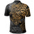 Tahiti Polynesian Polo Shirt Gold Turtle Hibiscus Flowing - Polynesian Pride