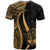 Marshall Islands Custom T Shirt Gold Micronesian Tentacle Tribal Pattern Crest - Polynesian Pride